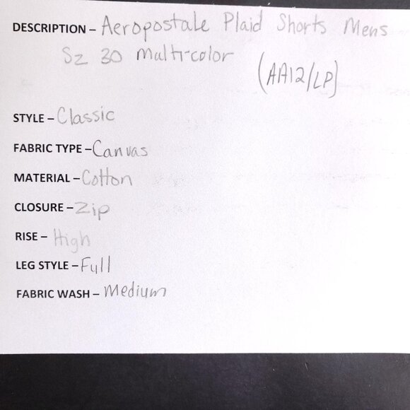 Aeropostale Plaid Bermuda Shorts Men's Size 30 Multicolor - Picture 7 of 7